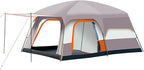 Luxury Tent Room for Camping 4-12 Person Waterproof Large Family Tent with 2 Bedroom and 1 Living Room Design