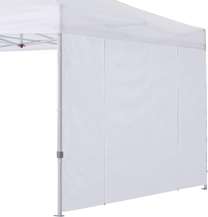 COOSHADE Instant SunWall 8x8 SideWall for Pop up Canopy Tent, 1 Pack Door Wall Only, White