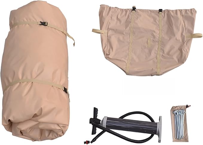Inflatable Tent Shelter Camping Hub Tent, Waterproof Tent Set Up in 10 Minutes Without Tent Pole, 5-8 People Outdoor Glamping Camping Cabin Tent for Family Hiking and Mountaineering