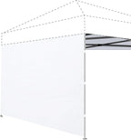 Joramoy Instant Canopy Sunwall 10×10 for Pop Up Canopy, Waterproof, UV Protection Canopy Sidewall, 1 Pack Straight Leg Canopy Side Panels Only（10×10, White)