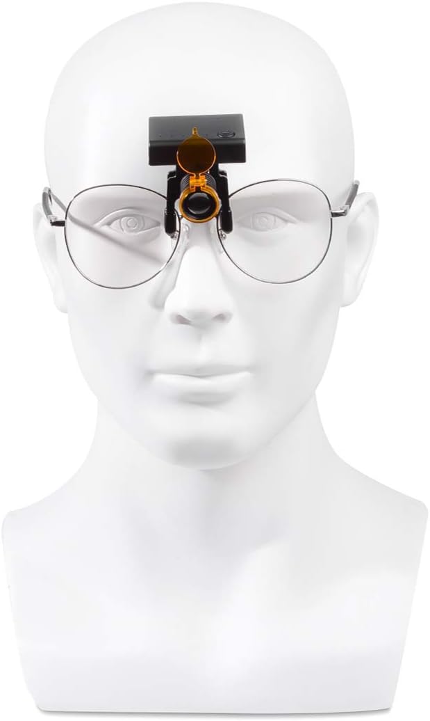 US 3W Light LED Headlamp with Optical Filter,Universal Clip Compatible with All Loupes and Safety Glasses DY-010