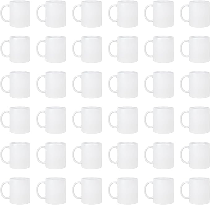 11 Oz Sublimation Blank Ceramic Coffee Mugs Case Of 36 Pcs White Coffee Mugs Blank Coated Cup Blank White Mug Sublimation Blanks DIY Mugs