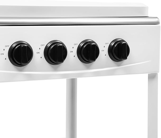 4 Burner Gas Stove Portable Outdoor Stove with Removable Storage Stand for Camping Picnic Home RV Cooking