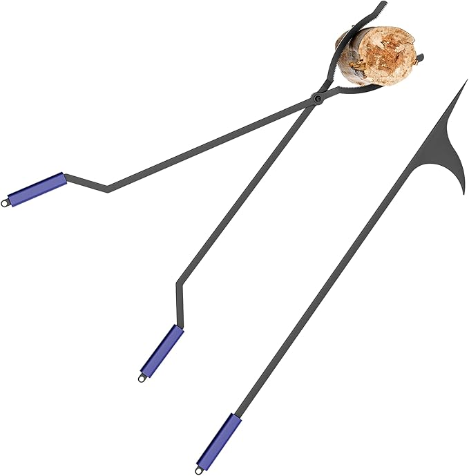 Steel - Fire Tongs + Poker - 40in