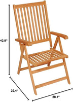 Patio Chairs 6 pcs,Outdoor Folding Chair,Lounge Chair,Portable Camping Chair,Tanning Chairs for Outside,Garden Chair,for Outdoor Patio, Campsite, or Yard, with Cream Cushions Solid Teak Wood