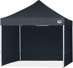 ABCCANOPY Easy Pop Up Canopy Tent with Sidewalls Commercial -Series, Black