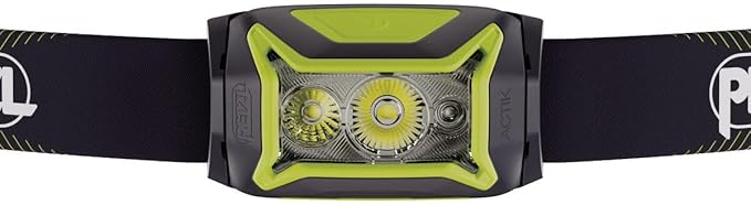 PETZL ACTIK CORE Headlamp - Powerful, Rechargeable 650 Lumen Light with Red Lighting for Hiking, Climbing, and Camping - Green