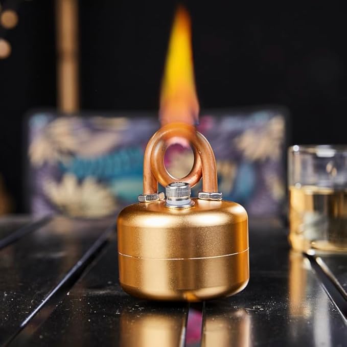 Mini Alcohol Camping Stove – Lightweight Brass & Aluminum Spirit Burner with Stand | Faster Heating – Perfect for Backpacking, Hiking & Brewing Piping Hot Tea/Coffee