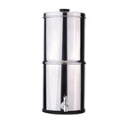 Drfeify 1 Gallon Gravity Water Filter System, 60ml min Rate Food Grade Stainless Steel, Removes Impurities Improves Taste, with Activated Carbon Silver Ions UF Membrane, for Camping (K8779 No Bracket)