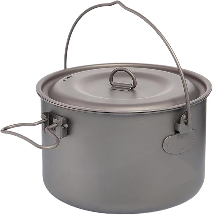 Compatible for Widesea Titanium Camping Tableware Cookware Set, Outdoor Cooking Pot Picnic Kitchen Hiking Trekking(1300ml)