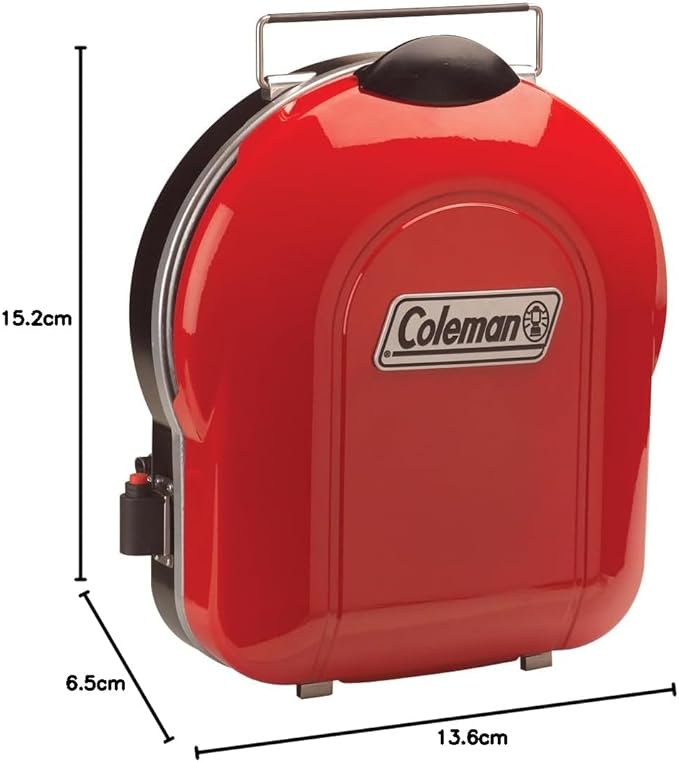 Coleman Fold ‘N Go 6,000 BTU Portable Propane Grill, Lightweight Gas Grill with Push-Button Starter & Adjustable Horseshoe Burner, Great for Camping, Tailgating, Grilling, BBQ
