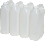 FastRack 1 Gallon Water Jug (Pack of 4) | F-Style Reusable Plastic Jug with lid for Liquids | Heavy-Duty Water Container for Storage, Camping | BPA-Free Gallon Jugs with Lid