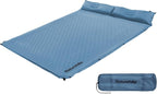 Naturehike Camping Sleeping Pad, Ultralight Camping Mat 2 Person with Pillow, Fast Inflating, Memory Foam Sleeping Pad for Hiking, RV Camping, Blue