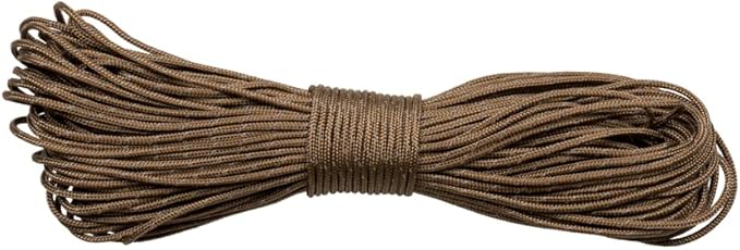Paracord Planet – Fluorescent 1.75mm Reflective Guyline 95 Paracord Tent Rope Camping Parachute Cord – Brown – 65ft