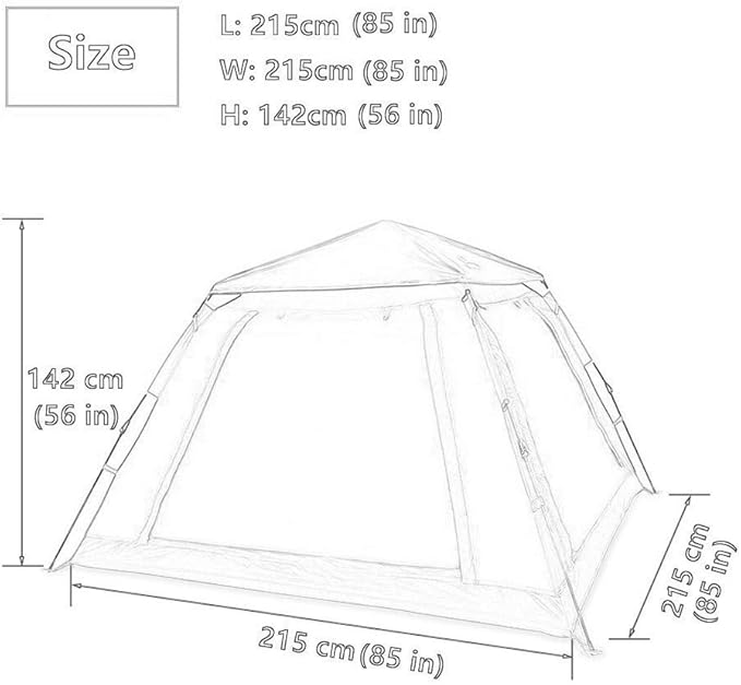GeRRiT Tent Outdoor Outdoor 3-4 People Tent Automatic one Room one Hall Tent Family Camping Tent Increase Thickening rain Camping Tent,Outdoor Adventure, Seaside Vacation, Desert Travel, Park le