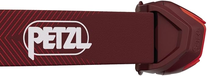 PETZL ACTIK CORE Headlamp - Powerful, Rechargeable 650 Lumen Light with Red Lighting for Hiking, Climbing, and Camping - Red