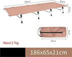 Ultralight Folding Bed Camping Single Cot Portable Travel Camping Bed Outdoor(Pink) (Pinks)