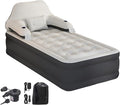 RAPTAVIS Twin Size Air Mattress Inflatable Bed with Pump and Headboard, Blow Up Mattress