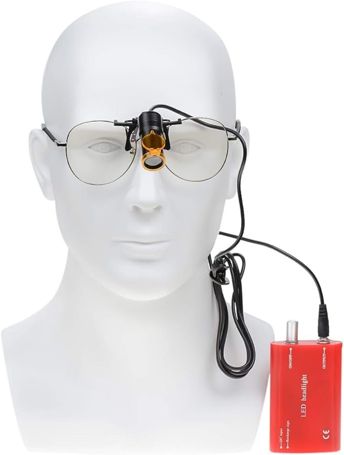 5W Waist Hanging Head Light with Plastic Clip Filter for Magnifier (Red)