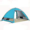 Outdoor Family Tent 3-4 Person Pop Up Camping Tent Portable Sun Shade Tent Canopy Family Instant Automatic Camping Outdoor Tent, Blue