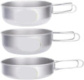 Pure Titanium Folding Cookware Set, Portable Lightweight Frying Pan and Tableware Bowl for Outdoor Camping and Picnic