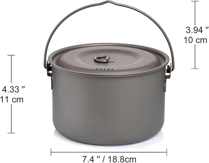 Compatible for Widesea Titanium Cookware Set, Outdoor Camping Tableware with Pot for Picnic, Hiking and Trekking