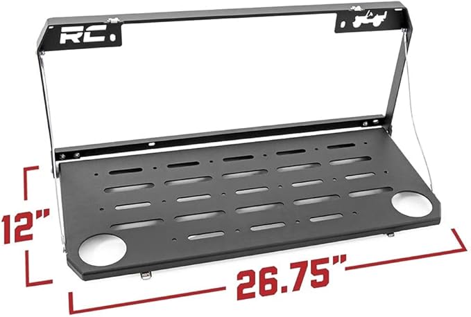 Rough Country Folding Rear Tailgate Table for Jeep Wrangler JL/Unlimited (2018-2024)