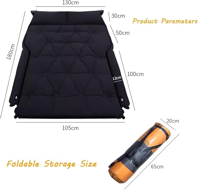 Portable Inflatable Car Mattress,Inflatable Camping Air Mattress for Universal SUV,Folding Air Bed Cushion Car Mattress Camping Mattress for Car Sleeping Bed Travel(Color:Blue)