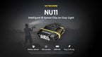 Nitecore NU11 Clip-On Cap Light and Headlamp, 150 Lumen Bright, USB-C Rechargeable, 90 Degree Adjustable for Fishing Camping and Work with Hands-Free Motion Sensor, White and Red LEDs and Sticker