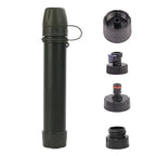 1 Pack Survival Water Filter Straw for Hiking & Camping, 2025 Personal Portable Water Purifier, 3000L Long Life, Includes Bottle & Hydration Bladder Adapters (1, Dark Green, 3x3x19.3cm)