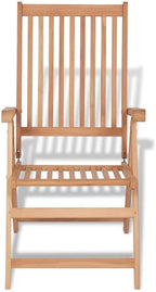Reclining Patio Chairs 2 pcs,Bistro Table and Chairs Outdoor,Portable Camping Chair,Lawn Chair,Garden Chair,7 Reclining Positions,for Yard, Balcony, Porch, Solid Teak Wood