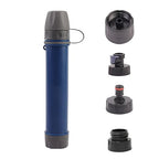 1 Pack Survival Water Filter Straw for Hiking & Camping, 2025 Personal Portable Water Purifier, 3000L Long Life, Includes Bottle & Hydration Bladder Adapters (1, Dark Blue, 3x3x19.3cm)