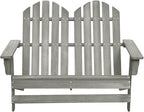 2-Seater Patio Adirondack Chair,Outdoor Chairs,Leisure Chair,Reception Chair,Garden Chair,Decorative Chair,Camping Chair,Conversation Chair,for Patio,Balcony,Party,Solid Wood Fir Gray