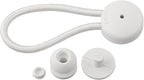 5 Pack Shock Cord Fastener Bungee Cord Clips With Adjustable Knob For Tent Boat Cover Canvas Marine Truck RV Trailer Accessories Nylon Rubber Material 13Cm Stretch Length(white)