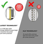 MalloMe LED Camping COB Lantern Flashlights 4 Pack - Super Bright - 240 Lumen Portable Outdoor Lights - AA Batteries Required, Not Included (Black, Collapsible)
