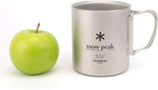Snow Peak Double Wall Titanimum Insulated Mug, Lightweight, Durable, Camping, 450ml