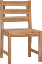 Garden Chair Set of 2 Natural Teak Solid Teak Wood Regular Outdoor Seating Camping Chair Backyard Furniture for Patio Garden