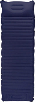 Camping Sleeping Pad Mat with Pillow Built-in Foot Inflatable Sleeping Pads Compact-for Inflating Camping Pad
