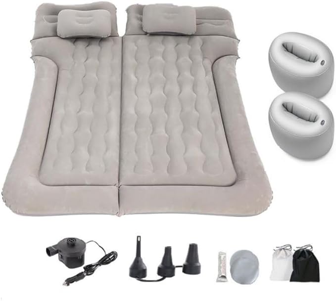 Car Air Mattress for, Travel Bed, Camping Bed Cushion, Inflatable Vehicle Air Cot, Portable Sleeping Pad, Inflatable Mattress,Grey