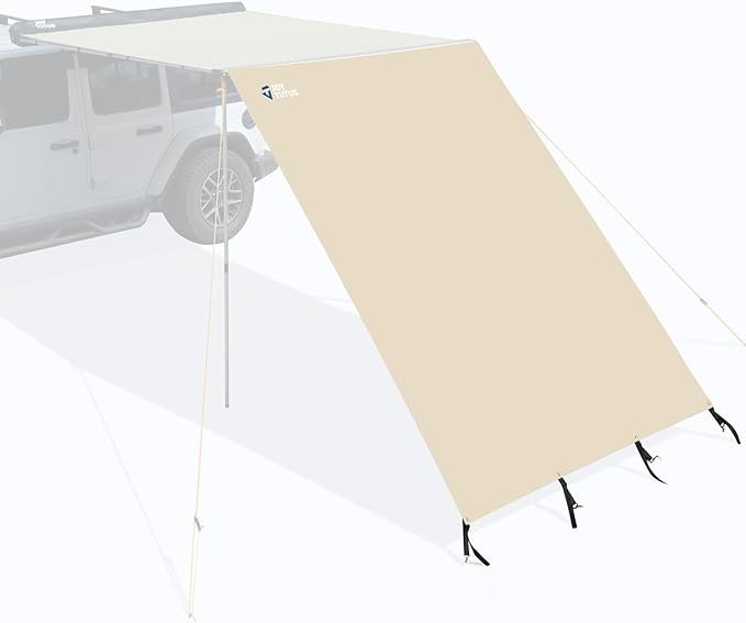 JOYTUTUS Awning Wall Universal Multi-Side for 8.2FT x 8.5FT, Waterproof Ripstop UV-Resistant Extension for Privacy & Sun Shade