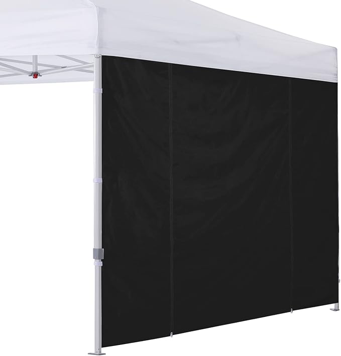 COOSHADE Instant SunWall 10x10 SideWall for Pop up Canopy Tent, 1 Pack Door Wall Only, Black