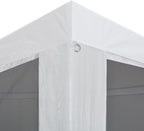 Large Party Tent with Powder-Coated Steel Frame in White and Black, 4 Mesh Sidewalls for Outdoor Events, Spacious 13ft x 10ft Shelter for Weddings and BBQs, Durable and Easy