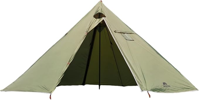 DANCHEL OUTDOOR Backpacking Hot Tent with Stove Jack, 4 Season Lightweight Tipi Tent for 2/4/6 Person Winter Camping Hunting, 10.5FT-16.4FT