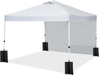 CABIHOME Quick Setup Pop Up Canopy Tent 10x10ft – Waterproof Outdoor Gazebo Shelter with Mesh Sidewalls & Mosquito Netting, Portable Folding Tent for Camping, Patio, Backyard, Events