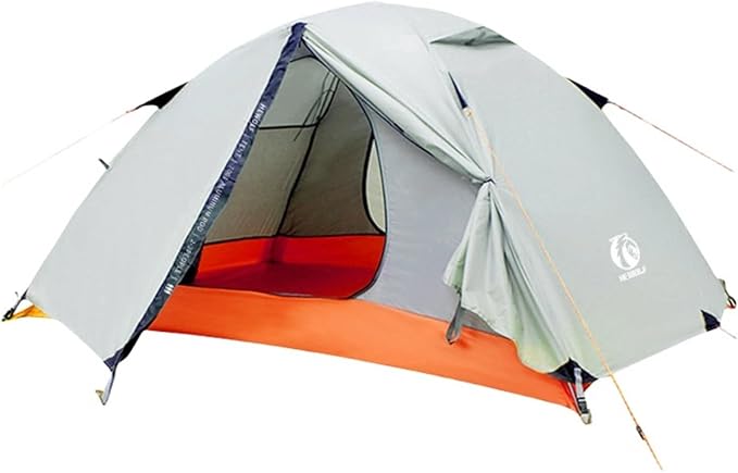 Waterproof Backpacking Tent 2 Person, Double-Layer Warm Rainstorm-Proof Outdoor Tent, Lightweight and Suitable for Hiking, Mountain Climbing and Camping in The Wild