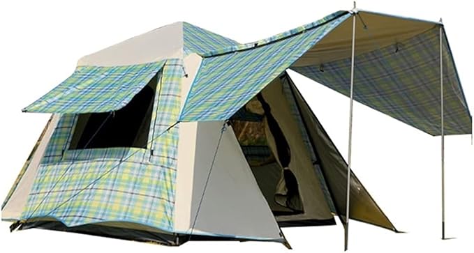 YYDS Tents for Camping Waterproof Sunscreen Instant Tent Automatic Pop Up Camping Tent Family Hiking 3-4 Person Camping Tents (Color : Green)