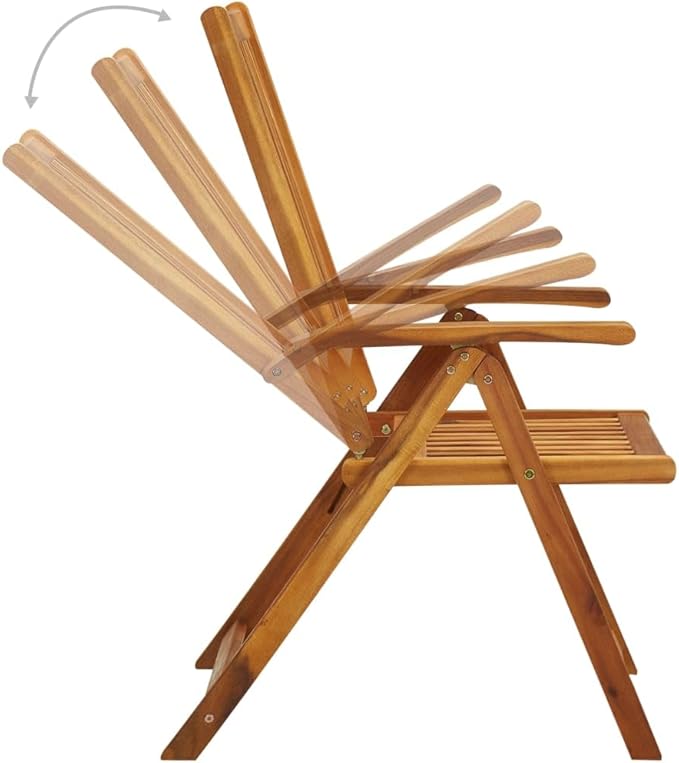 Folding Patio Chairs,Bistro Chair,Patio Funiture,Lawn Chairs,Armchair,Beach Chair,Camp Chair,Coffee Chair,for Outdoor,Fire Pit,Deck,Lawn,Outside,Garden,3 pcs with Cushions Solid Acacia Wood