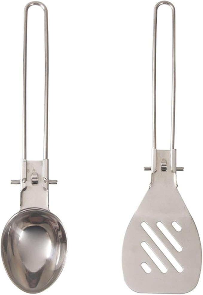 Camping Utensil Outdoor Tableware BBQ Foldable Multifunctional 304 Stainless Steel Folding Camping Utensils Camping Tableware