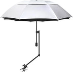UPF 50+ Beach Umbrella with Adjustable Universal Clamp