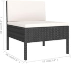 Patio Chairs 3 pcs with Cushions Poly Rattan,Garden Chairs,Furniture Set,Outdoor Chairs,Lawn Chairs,Balcony Chairs,Study Chair,Camping Chair,for Dining Room,Living Room,Study Room,Garden, Black